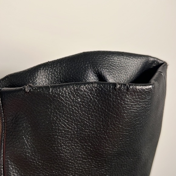 Army Green and pleather sleeve jacket, size S - Picture 8 of 9